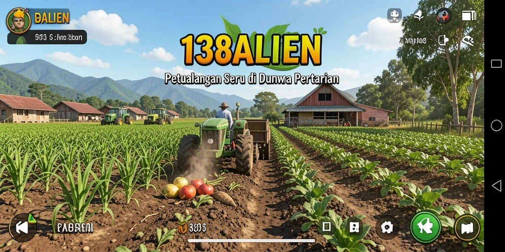 Tampilan menarik dari gameplay bertani di 138ALIEN.
