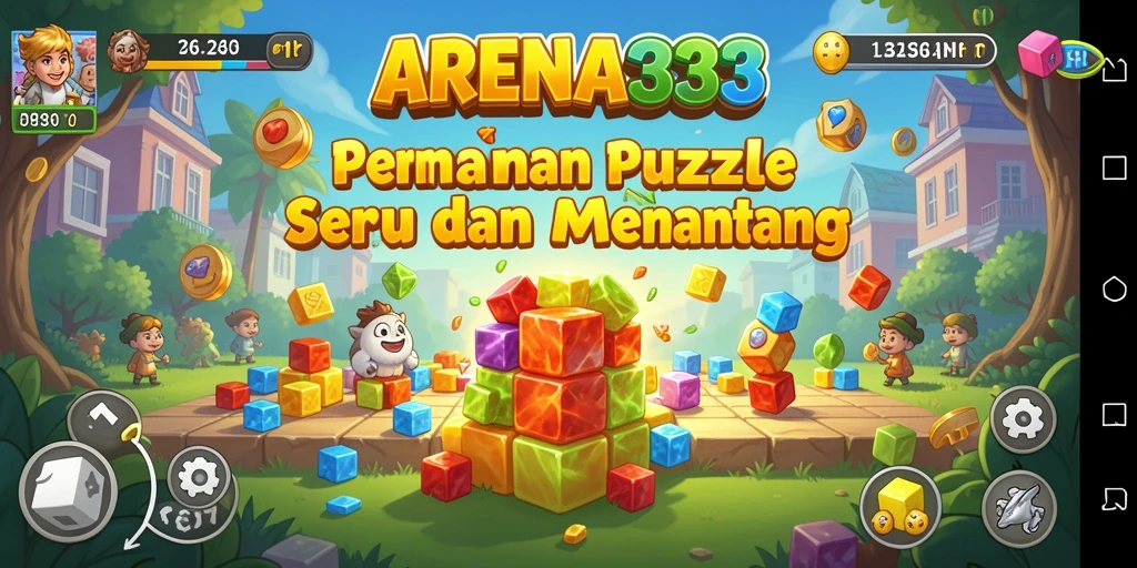 Tampilan gameplay seru dalam ARENA333 dengan berbagai teka-teki.