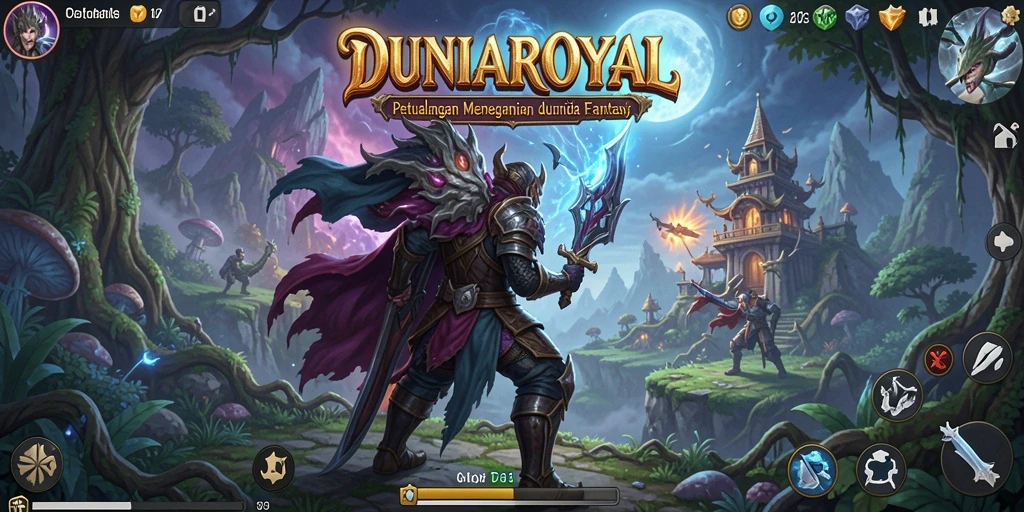 Screenshot gameplay DUNIAROYAL yang menunjukkan petualangan seru.