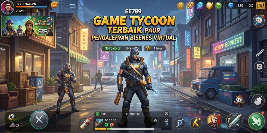 Screenshot menampilkan gameplay seru dalam EE789 saat membangun bisnis.