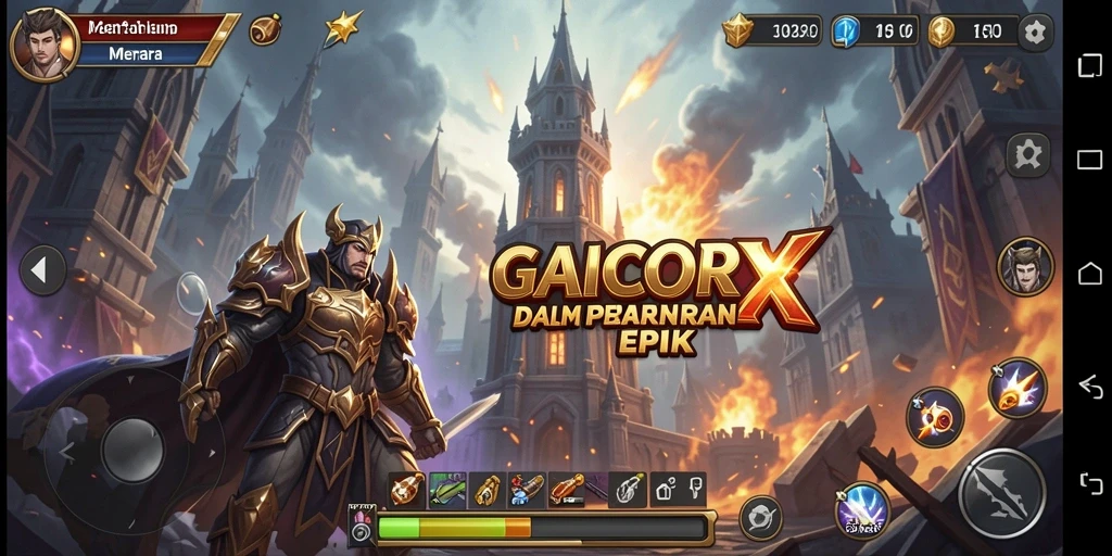 Tangkapan layar GACORX menampilkan aksi menegangkan dalam permainan Tower Defense.
