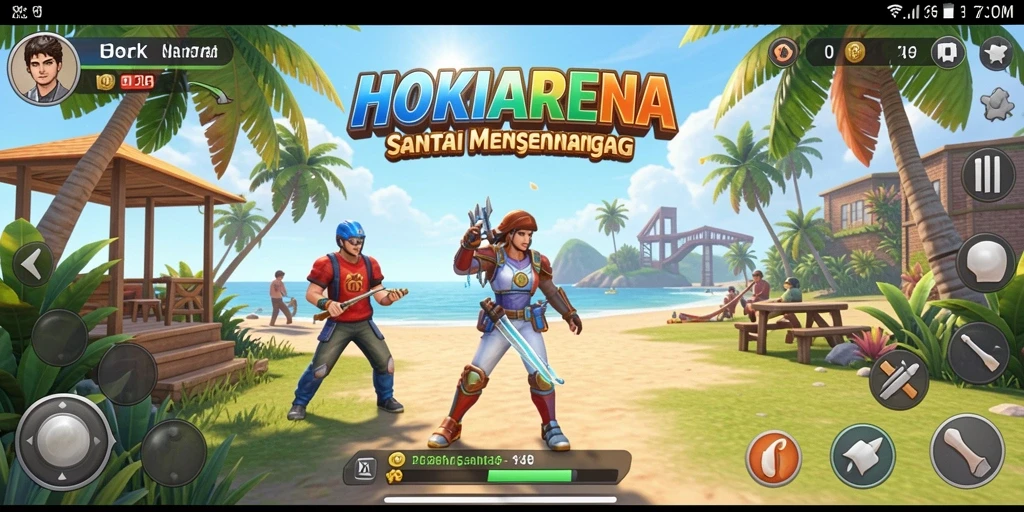 Gameplay menarik HOKIARENA yang penuh warna dan seru.