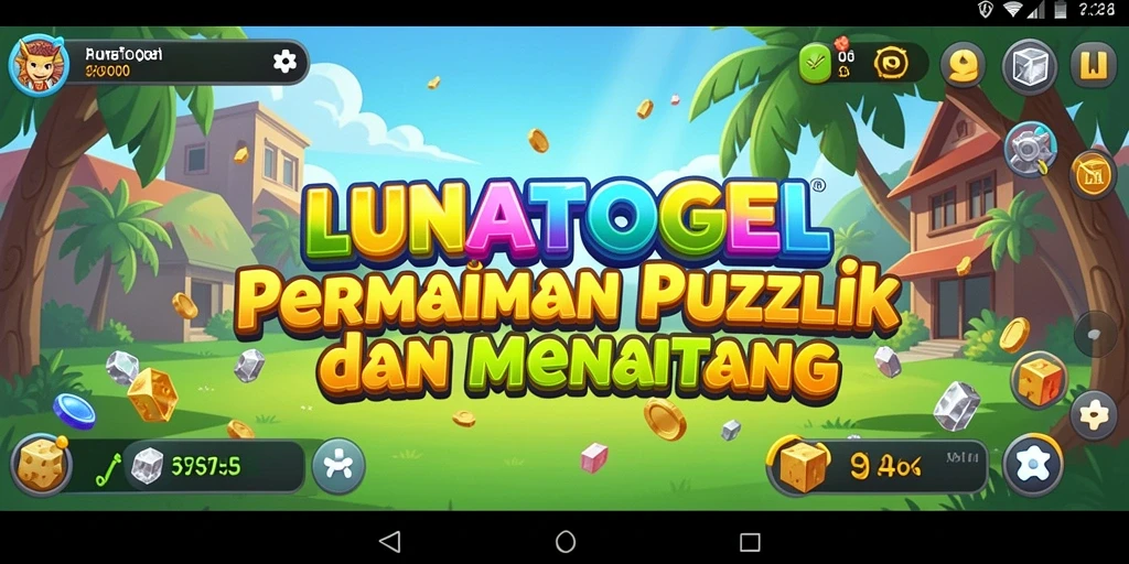 Screenshot LUNATOGEL menampilkan gameplay Puzzle yang mendebarkan.