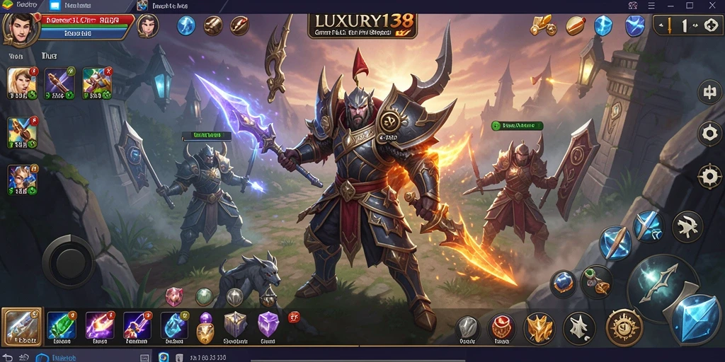Tampilan gameplay menarik dengan strategi membangun kerajaan di LUXURY138.