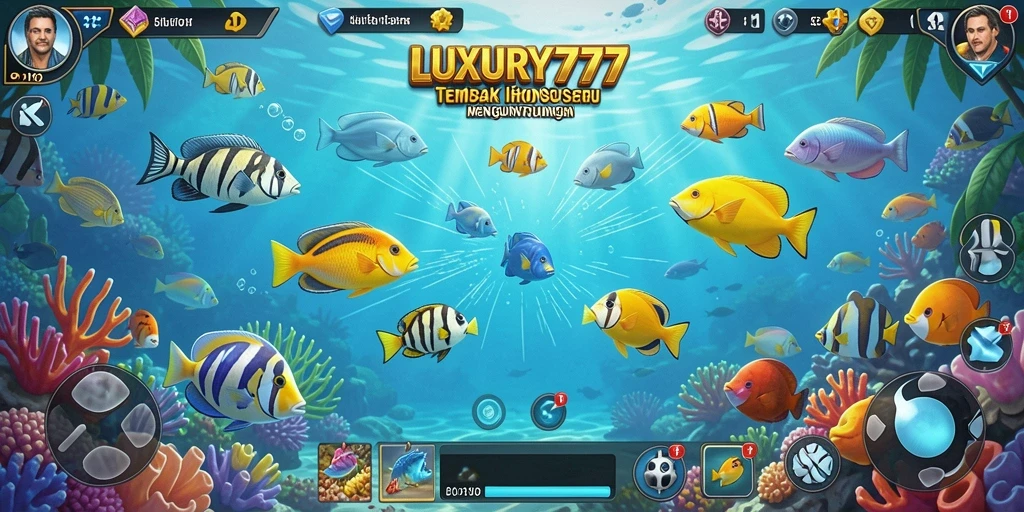 Gameplay seru menangkap ikan dan meraih bonus besar.