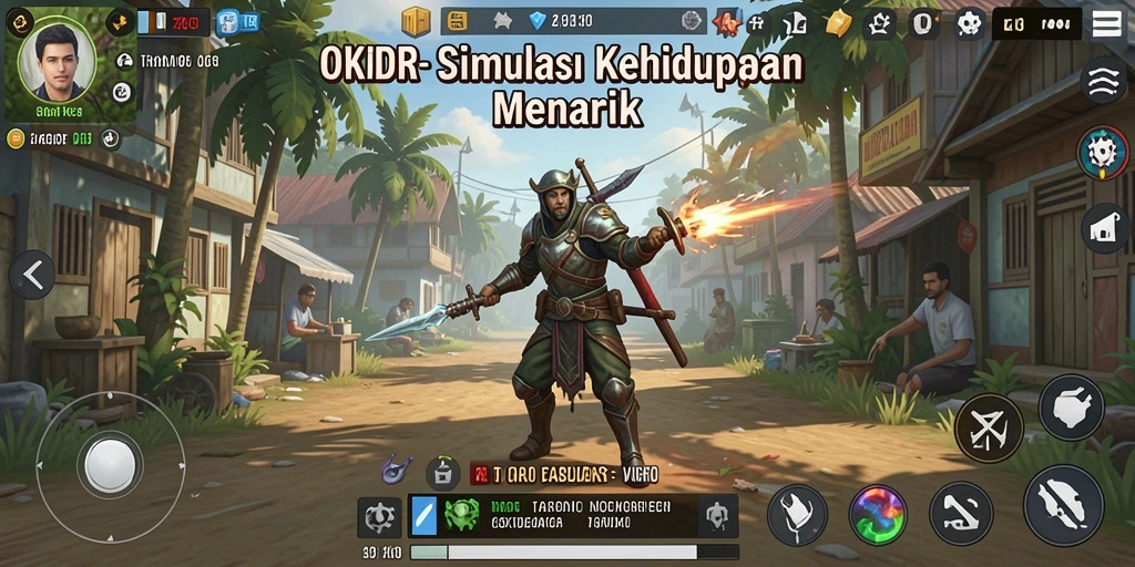 Tampilan menarik dari gameplay OKIDR yang menggambarkan kehidupan virtual.
