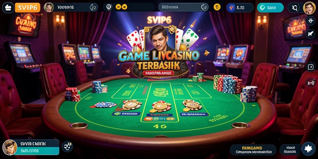 Tampilan gameplay Live Casino yang seru dan interaktif di SVIP6.