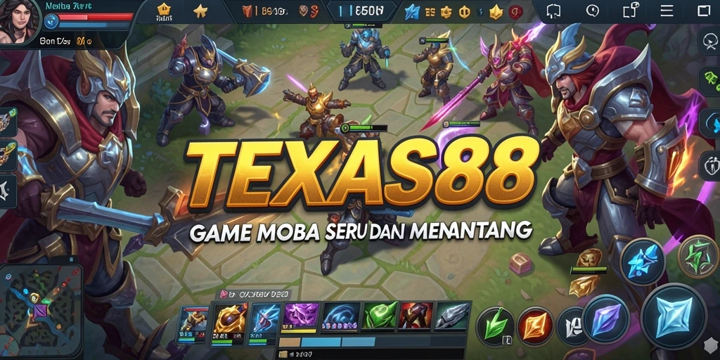 Tampilan gameplay seru di TEXAS88 dengan pertarungan epik.