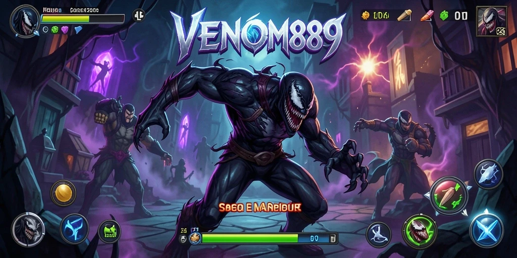 Screenshot utama VENOM889 menampilkan gameplay penuh aksi.