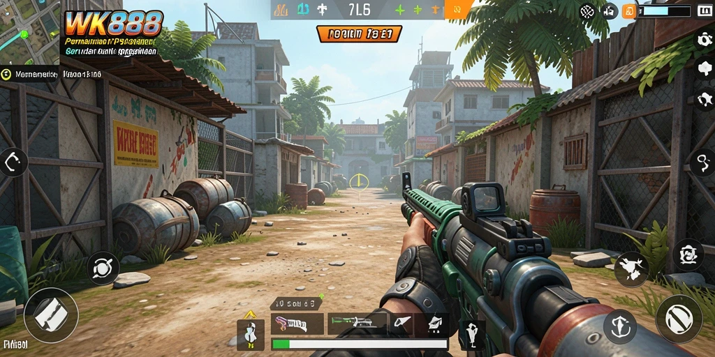 Tampilan gameplay mendebarkan dari permainan TPS WK888.
