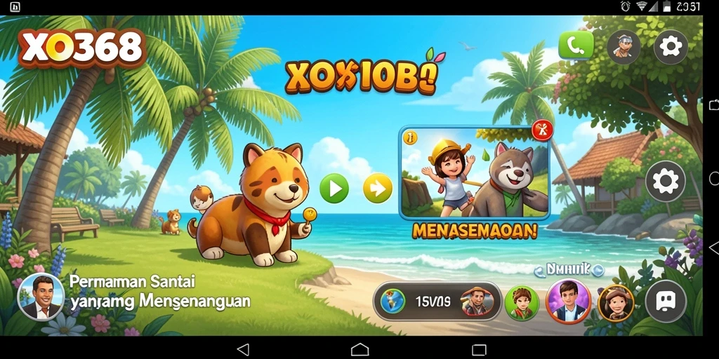 Tangkapan layar gameplay XO368 yang ceria dan mengasyikkan.